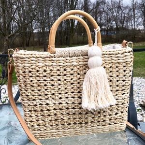 Zara Straw Crossbody Bag